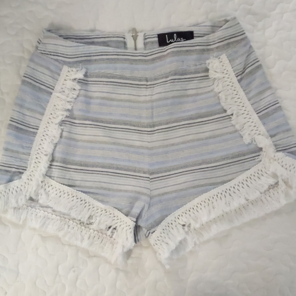 High Waisted Cotton Shorts